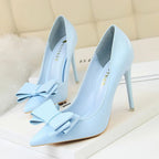 Bow Woman Pumps Sexy High Heels Stiletto Casual Office Shoes for Women