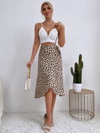 DressBetty - Casual Print Tie Side Wrap Skirt
