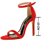 Suede Hollow High Heel Stiletto Sandals for Women