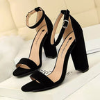 High Heel Pumps with Comfortable Block Heels for Women