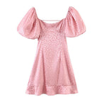 Key Of Style Puff Sleeve Mini Dress