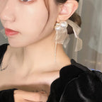 Lace Pearl Drop Earrings for Women by Lizakosht Etrendy