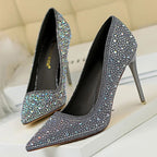 Rhinestone Stiletto Heel Wedding Pumps Fashion Shoes for Women