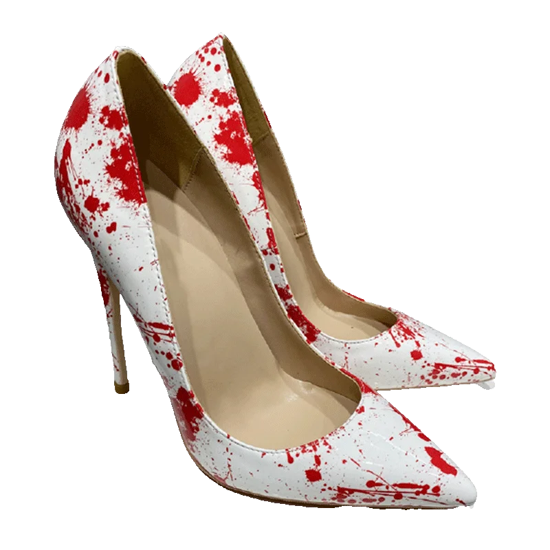 White Patent Pointy Toe High Heels for Women