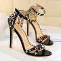Rivet High Heels Roman Style Sandals Stiletto Heels for Women