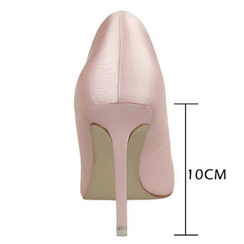 Rhinestone Stiletto Women Pumps - Sexy High Heels for Weddings
