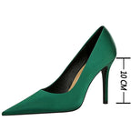 Silk High Heel Stiletto Party Shoes for Women