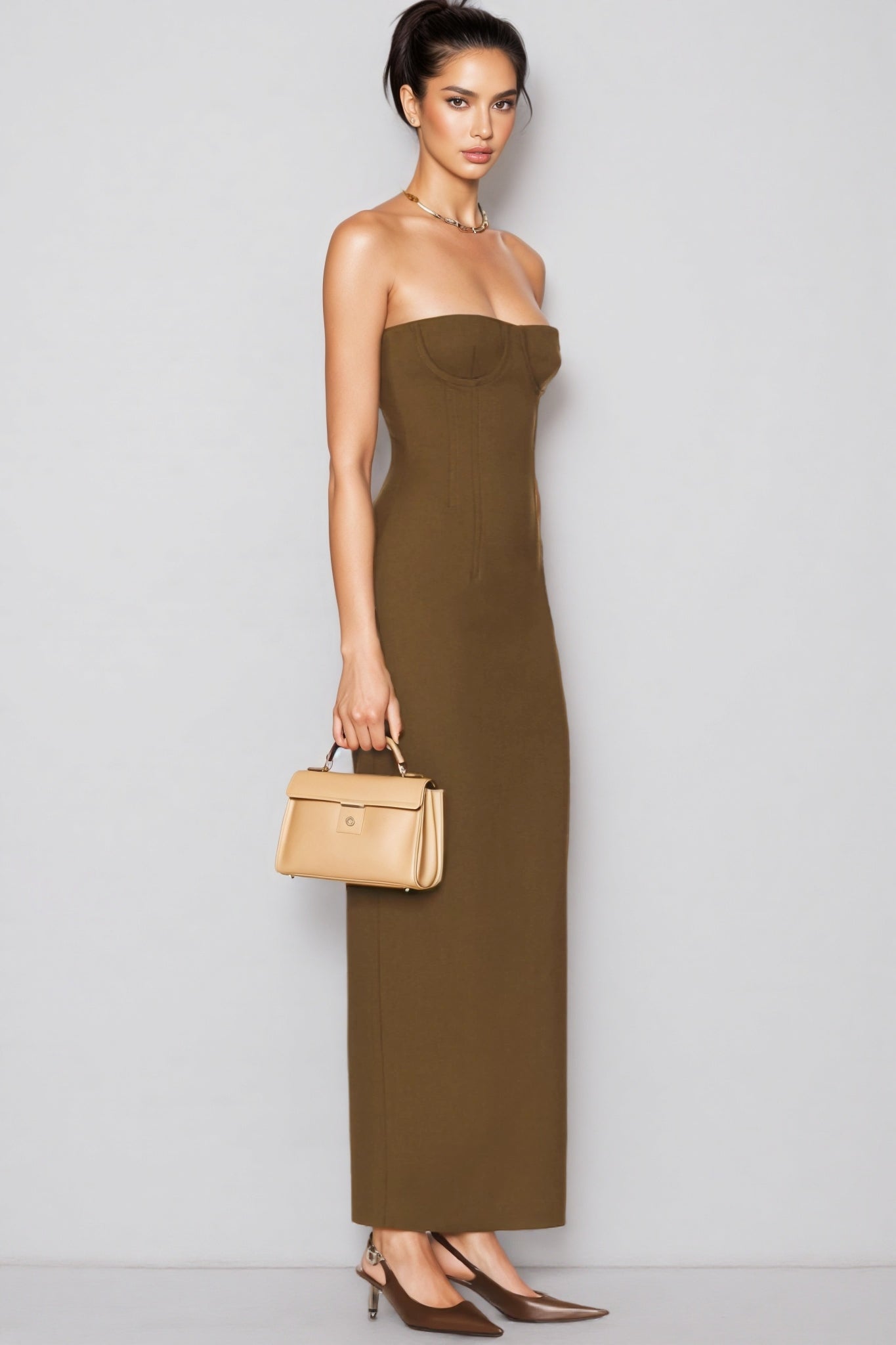Cosmo Sleeveless Backless Split Maxi Dress