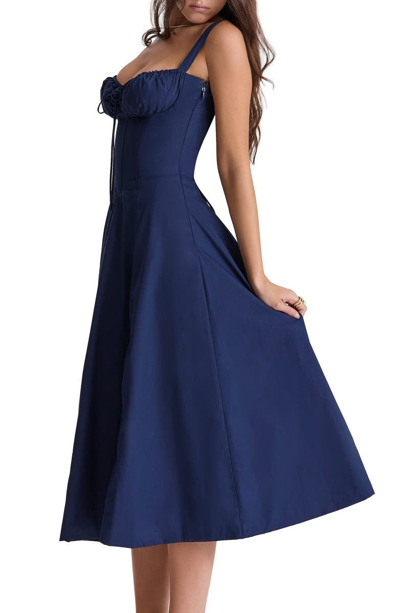 Fiorella Elevated Midi Corset Dress Premium Wardrobe Essential