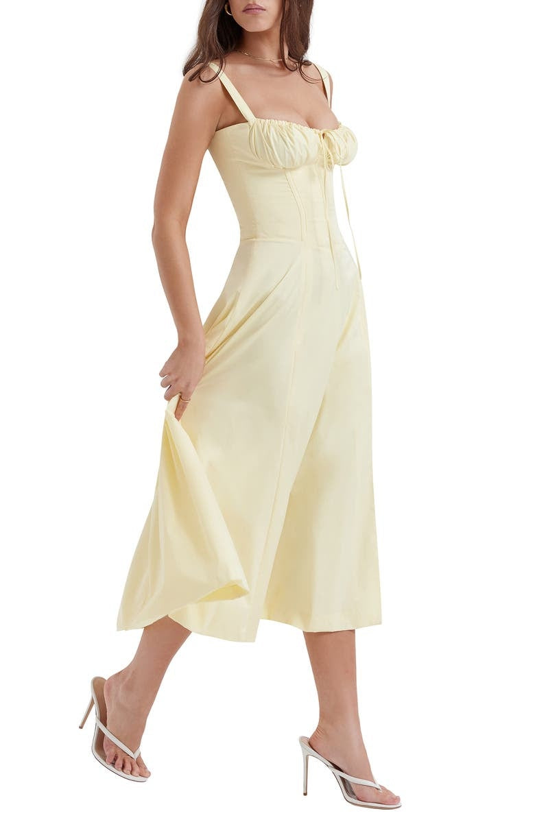 Fiorella Elevated Midi Corset Dress Premium Wardrobe Essential