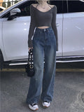 Baggy Women Y2K Streetwear Oversize Distressed Wide Leg Denim Pant