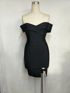 Aliette Elevated Seductive Off the Shoulder Cocktail Dress Premium Wardrobe Essential