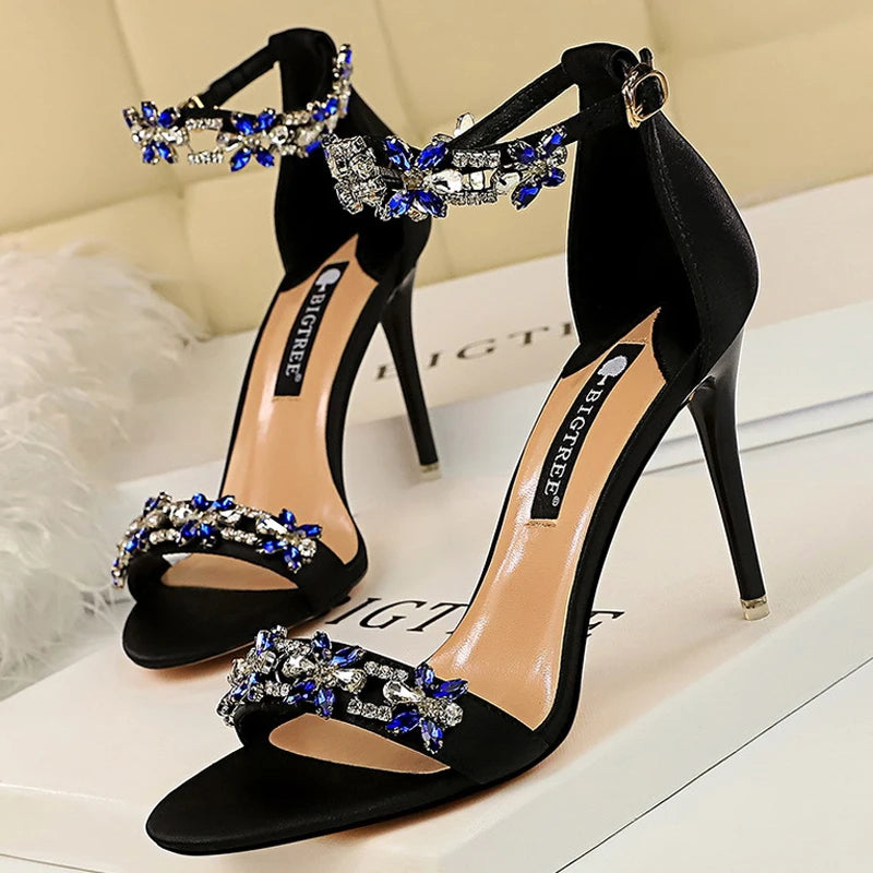 Rhinestone Stiletto High Heels for Women - Sexy Party Shoes