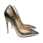 Matte Crocodile Effect Women Pointy Toe High Heel Wedding Party Shoes