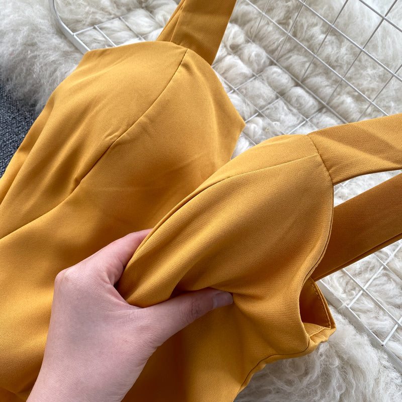 Amatista Boutique Yellow Sleeveless Cocktail Dress Evening Wear Edit