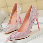 Rhinestone Stiletto Heel Wedding Pumps Fashion Shoes for Women