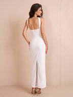 Halter Backless Split Bodycon Long Dress