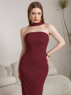 Halter Backless Split Bodycon Long Dress