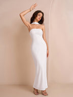 Halter Backless Split Bodycon Long Dress
