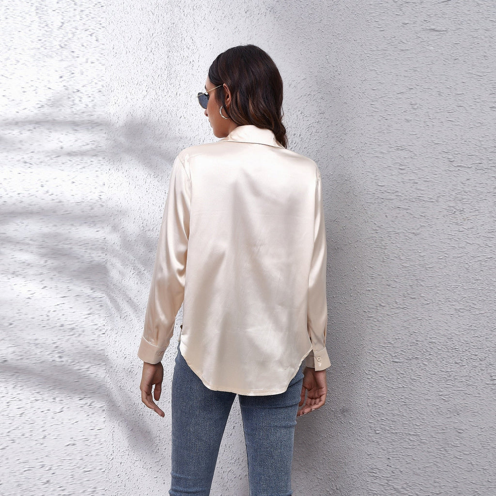 | Women’s Loose Fit Satin Blouses