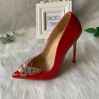 Glitter Bow Satin Pointy Toe High Heels Slip On Party Wedding Shoes for Women