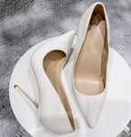 Crocodile Effect Embossed Pattern Pointy Toe High Heel Shoes for Women