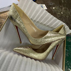 Matte Crocodile Effect Women Pointy Toe High Heel Wedding Party Shoes