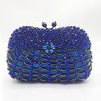Blue Rhinestones Clutch Bag by Alyssa