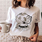 DressBetty - Ladies Mushroon Frog Tshirt Fashion Cartoon Animal Lady Print Tee