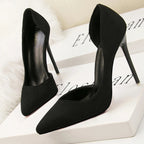 Suede Stiletto Heels for Women - Fashionable Office Shoes
