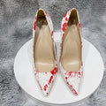 White Patent Pointy Toe High Heels for Women