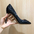 Crocodile-Effect Women Sexy Pointy Toe Stiletto Pumps