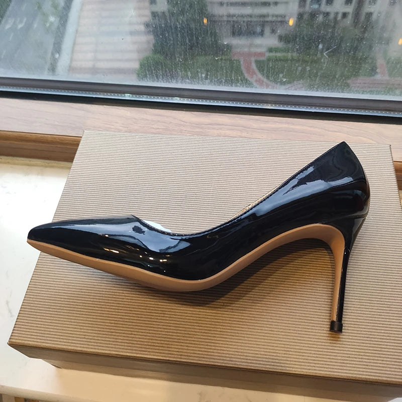 Black Yellow Red Extreme 12cm Thin High Heels