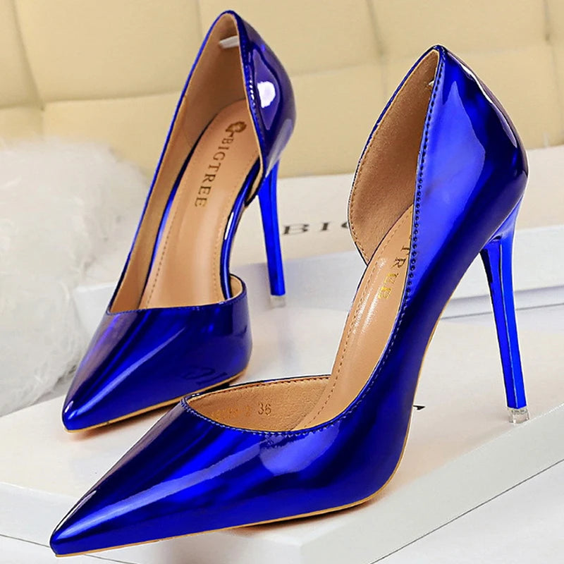 Patent Leather Woman Pumps - Sexy High Heels for Women