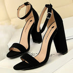 High Heel Pumps with Comfortable Block Heels for Women