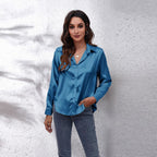 | Women’s Loose Fit Satin Blouses