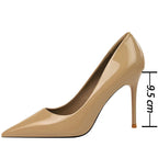 Patent Leather High Heel Stiletto Pumps for Women in Office OL Fashion