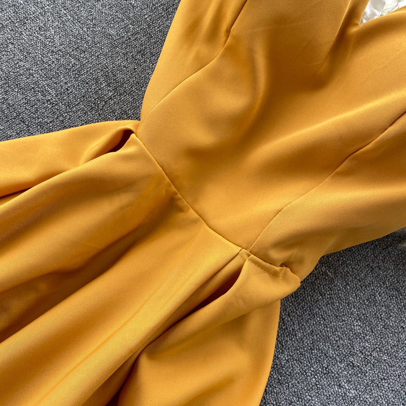 Amatista Boutique Yellow Sleeveless Cocktail Dress Evening Wear Edit