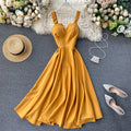 | Yellow Sleeveless Cocktail Dress
