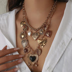 Heart Charms Two Pack Necklace