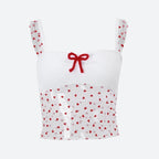 Heart Knitted Sheer Crop Top