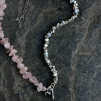 Heart Rose Quartz Necklace