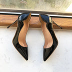 Black Patent Pointy Toe High Heel Shoes
