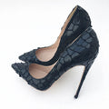 Crocodile-Effect Women Sexy Pointy Toe Stiletto Pumps