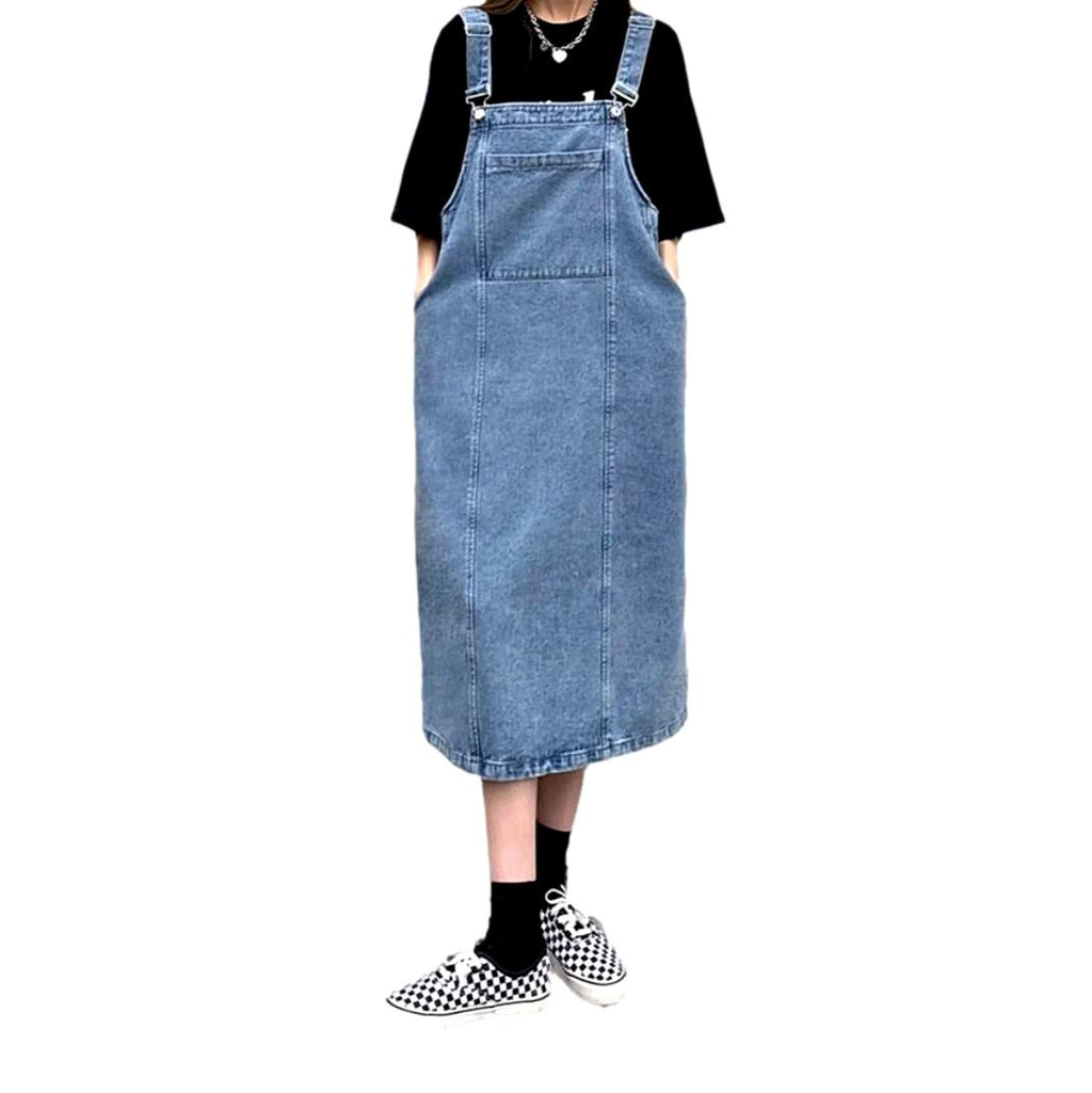 Women's overall dress with suspenders