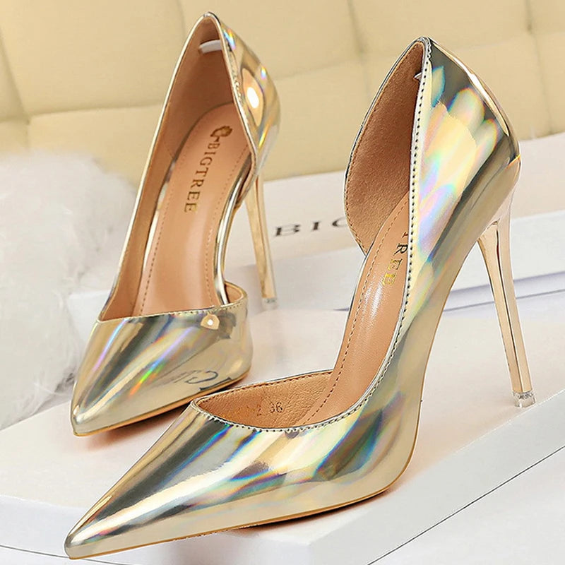 Patent Leather Woman Pumps - Sexy High Heels for Women