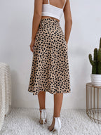 DressBetty - Casual Print Tie Side Wrap Skirt