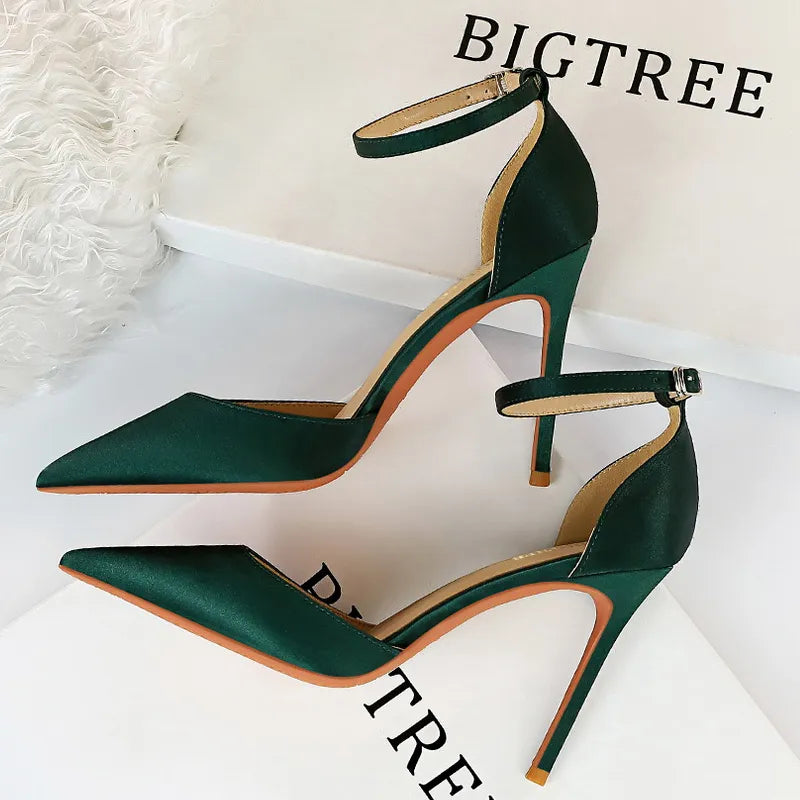 Green Blue Women Pumps High Heels Office Shoes Fashion Sexy Women