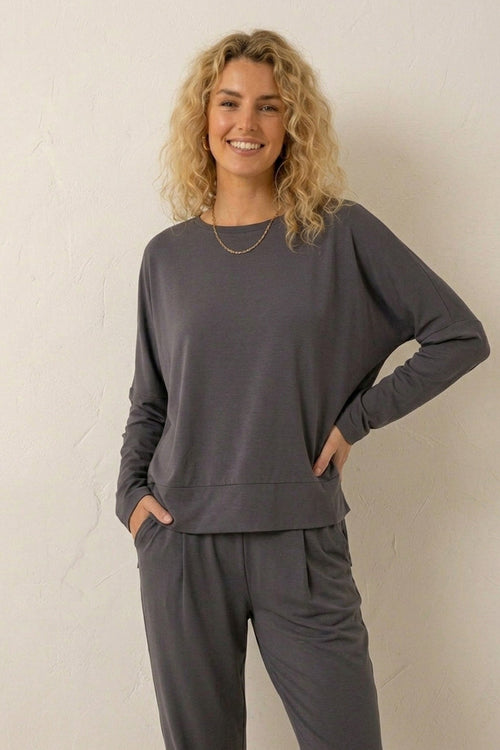 High Low Hem Sweatshirt Set