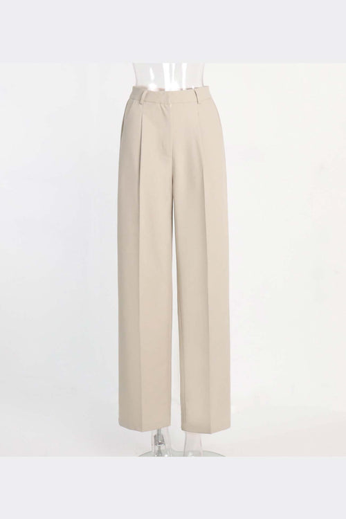 High Waisted Straight Cut Pants
